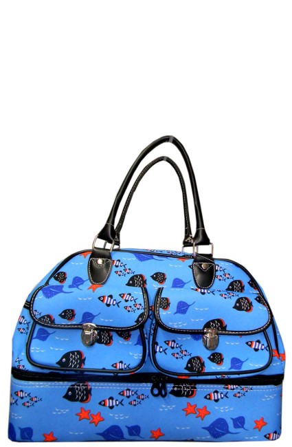 Printed Duffle Bag-AQ9417/BK